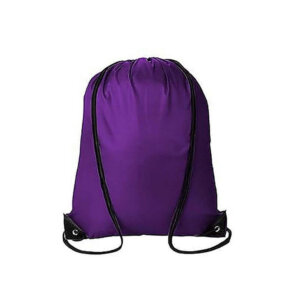 Purple Blank Drawstring Bag 13.5x16.4in Polyester