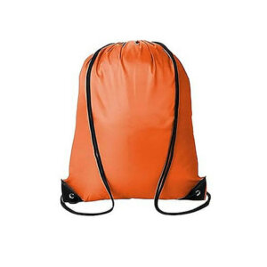 Orange Blank Drawstring Bag 13.5x16.4in Polyester