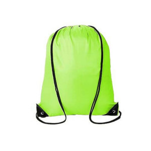 Neon Yellow Blank Drawstring Bag 13.5x16.4in Polyester