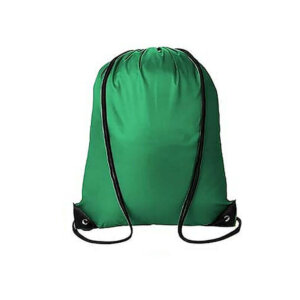 Green Blank Drawstring Bag 13.5x16.4in Polyester