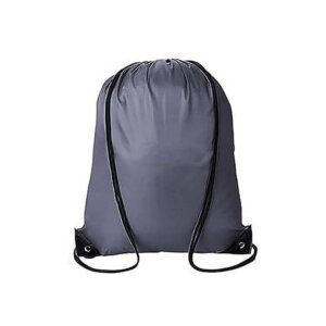 Grey Blank Drawstring Bag 13.5x16.4in Polyester