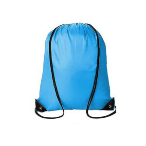 Baby Blue Blank Drawstring Bag 13.5x16.4in Polyester