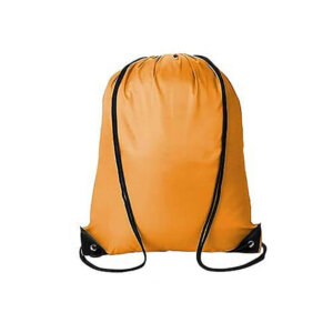 Light Orange Blank Drawstring Bag 13.5x16.4in Polyester
