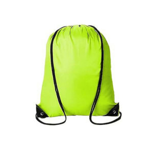 Safety Yellow Blank Drawstring Bag 13.5x16.4in Polyester