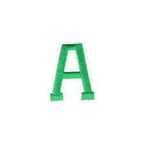 A Green Varsity Style 2in Embroidered Letter Patches Iron On