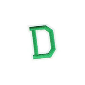 D Green Varsity Style 2in Embroidered Letter Patches Iron On