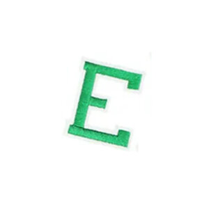 E Green Varsity Style 2in Embroidered Letter Patches Iron On