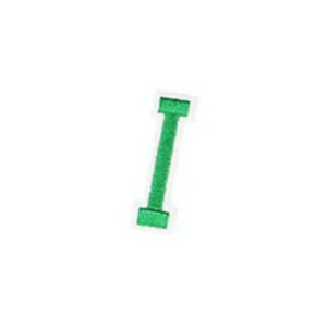 I Green Varsity Style 2in Embroidered Letter Patches Iron On