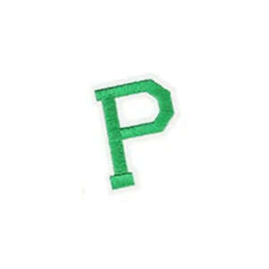 P Green Varsity Style 2in Embroidered Letter Patches Iron On