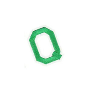 Q Green Varsity Style 2in Embroidered Letter Patches Iron On