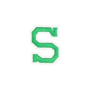 S Green Varsity Style 2in Embroidered Letter Patches Iron On
