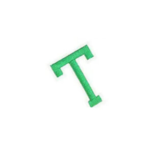 T Green Varsity Style 2in Embroidered Letter Patches Iron On