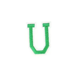 U Green Varsity Style 2in Embroidered Letter Patches Iron On