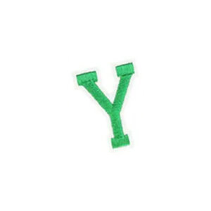 Y Green Varsity Style 2in Embroidered Letter Patches Iron On