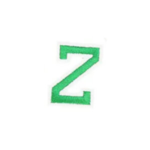 Z Green Varsity Style 2in Embroidered Letter Patches Iron On