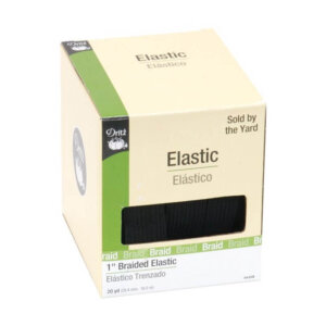 Black Dritz Braided Elastic 1" BTY
