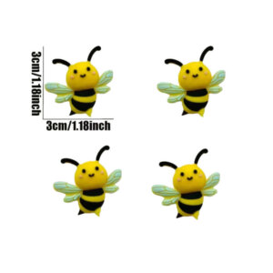 4pc Cute Bee Silicone Beads 30mm