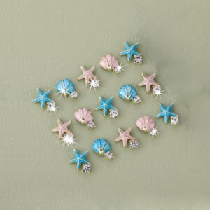40pc Ocean Theme Enamel Rhinestones Colored with Clear Crystals 1.1cm 40pc Ocean Theme Enamel Rhinestones Colored with Clear Crystals 1.1cm