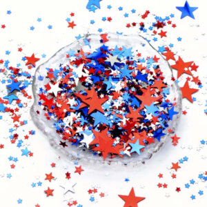 20g Stars Red-White-Blue Patriotic Table Scatter Glitter 3-15mm