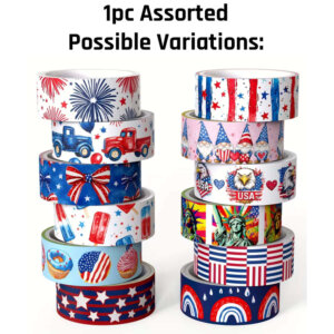 Individual Patriotic 15mm Washi Tape Assorted 10ft