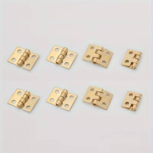 10pc Gold Mini Hinges 12x13mm