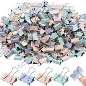50pc 1 inch Pastel Colors Binder Clips Assorted