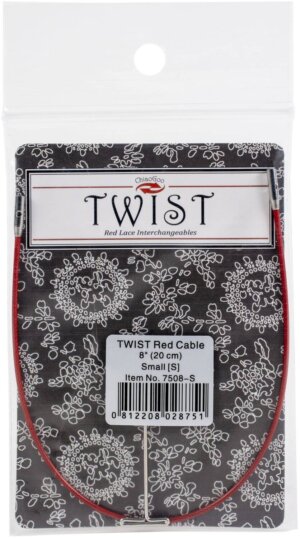 ChiaoGoo TWIST Red Lace Interchangeable Cables 8"-Small