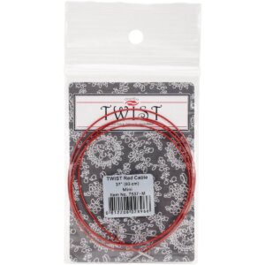 ChiaoGoo TWIST Red Lace Interchangeable Cables 37"-Mini