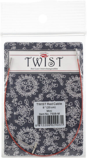 ChiaoGoo TWIST Red Lace Mini Interchangeable Cables 8"-Mini