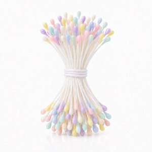 300pc Pastels Mix 6-Color 3mm Flower Stamens Double Headed Pollen Sticks 6cm long