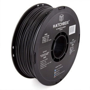 Black 3.00mm ABS 3D Printer Filament, 1 KG Spool HATCHBOX