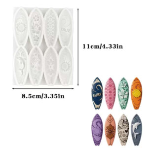 3x4 Surfboards 8 Cavity Silicone Mold