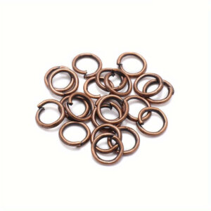 200pc 7mm Red Copper Jump Rings