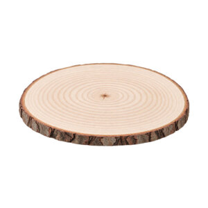 11 to 13in Royal Paulownia Round Plaque Live Edge Wood Cookie Slice 3/4