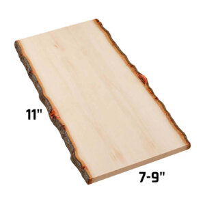 11 x 7-9in Rectangle Plank Live Edge Wood Slice 7/16