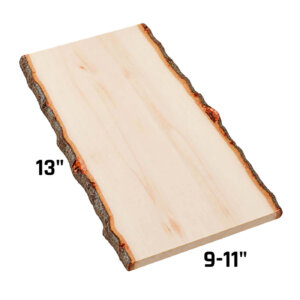 13 x 9-11in Rectangle Plank Live Edge Wood Slice 7/16