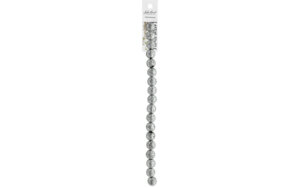 John Bead Earth's Jewels 8" 10mm Round Lava Stone - Silver