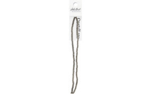 John Bead Crystal Lane Rondelle 7" 3x4mm - Opaque Grey