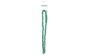 John Bead Crystal Lane Rondelle 7" 4x6mm - Transparent Dark Green AB