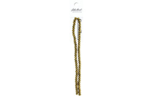 John Bead Crystal Lane Rondelle 7" 4x6mm - Opaque Gold Iris