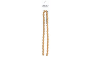 John Bead Crystal Lane Rondelle 7" 6x8mm - Opaque Cream