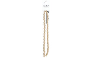 John Bead Crystal Lane Rondelle 7" 6x8mm - Opaque Light Cream