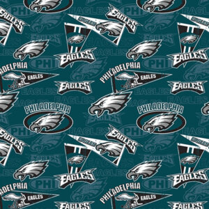 NFL Philadelphia Eagles 44in wide 100% Cotton Pattern Fabric