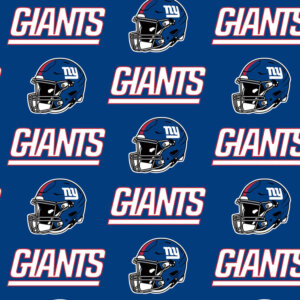NFL Royal New York Giants 58in wide 100% Cotton Pattern Fabric