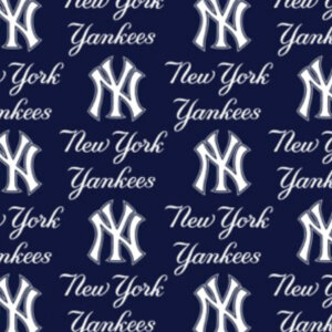 MLB New York Yankees 58in wide 100% Cotton Pattern Fabric
