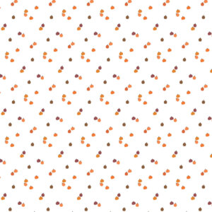 Small Pumpkins on White 43in wide 100% Cotton Pattern Fabric