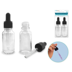 Glass Bottles: 20ml Dropper Bottle 2pk Screw-Top