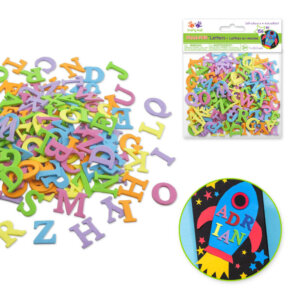Pastel Mix - Krafty Kids: 1" Foam-Fun Letters x156 Cool-Caps Self-Stick