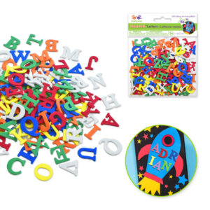 Primary Blend - Krafty Kids: 1" Foam-Fun Letters x156 Cool-Caps Self-Stick