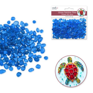 Topaz - Craft Decor: 95g Oblong Glass Pebble Filler Medley